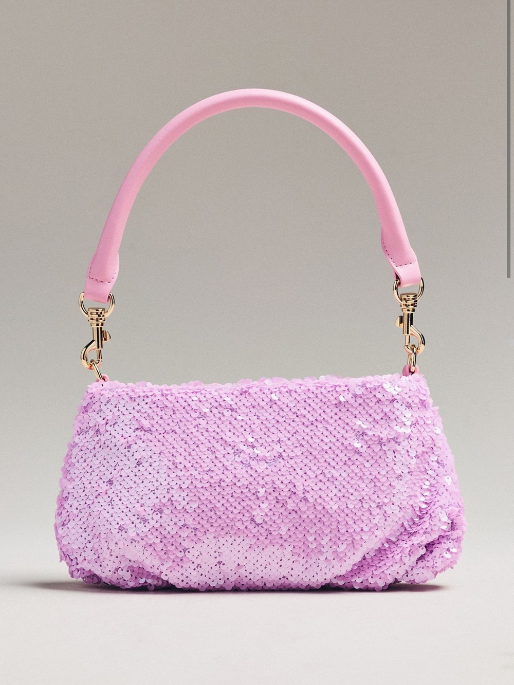 Anthropologie Lavender Sequin Shoulder Bag - Picture 1 of 1